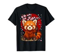 Red Panda Bear | Japanese Cherry Blossoms & Cute Red Panda T-Shirt