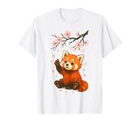 Red Panda Bear | Japanese Cherry Blossoms & Cute Red Panda T-Shirt