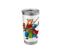 Red Panda Bear Ninja Samurai Warrior Japanese Samurai Stainless Steel Insulated Tumbler