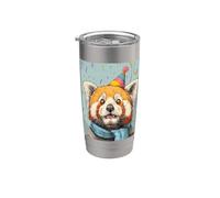 Red Panda Birthday Confetti Retro Pop Art Stainless Steel Insulated Tumbler