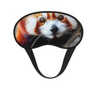 Red Panda Blackout Sleep Mask - Soft Adjustable Eye Mask for Full Light Blocking, Deep Sleep, Travel & Relaxation