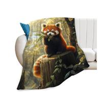 Red Panda Blanket Red Panda Gift Pictures Animal Throw Blanket Panda Decor Fuzzy Plush Blanket Soft for Red Panda Lover Kids Teens Women Men Girls Boys StuffedFor Bedding Sofas Couch 50"X40"