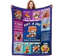 Red Panda Blanket Warm Cozy Soft Lightweight Flannel Red Pandas Throw Blankets Cute Panda Bed Bedding Sofa Couch Decor Birthday for Kids Adults Women Girls 50"x40"