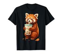 Red Panda Boba Tea Cute Bubble Lover Funny Animal Crafts T-Shirt