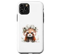 Red Panda Boho Chic Flower Crown Watercolour Art Case for iPhone 11 Pro