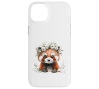 Red Panda Boho Chic Flower Crown Watercolour Art Case for iPhone 14 Plus