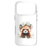 Red Panda Boho Chic Flower Crown Watercolour Art Case for iPhone 17 Pro