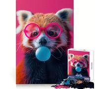 Red Panda Bubblegum Jigsaw Puzzle 1000 Piece for Teenagers Reason Skill Toy Relaxing Fun Exact Cut (50x75cm)