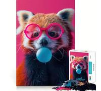 Red Panda Bubblegum Jigsaw Puzzle 1000 Piece for Teenagers Reason Skill Toy Relaxing Fun Exact Cut (50x75cm)