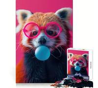 Red Panda Bubblegum Jigsaw Puzzles 1000 Pieces for Teenagers Logic Train Toy Leisure Fun Smooth Cut (38x26cm)
