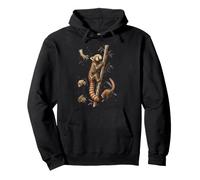 Red Panda Climbing Anatomy Patent Illustration Pullover Hoodie