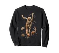 Red Panda Climbing Anatomy Patent Illustration Sweatshirt