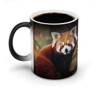 Red Panda Color Changing Mug Heat Changing Coffee Mugs Funny Heat Activated Mug Ceramic Magic Cup Novelty Coffee Mugs 12 Oz Unique Tea Cup Birthday Gift for Women Men