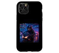 Red Panda Cyberpunk Rider Motorcycle Biker Synthwave Case for iPhone 11 Pro