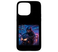 Red Panda Cyberpunk Rider Motorcycle Biker Synthwave Case for iPhone 15 Pro Max