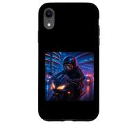 Red Panda Cyberpunk Rider Motorcycle Biker Synthwave Case for iPhone XR