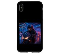 Red Panda Cyberpunk Rider Motorcycle Biker Synthwave Case for iPhone XS Max