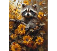 Red Panda Diamond Art Kits Adults, 5D Diamond Painting Flower Pattern Design, DIY Full Square Drill Dimond Painting, Crystal Art Kits for Adults Beginner for Home Wall Decor, Gifts 40x55cm -yxy25066L