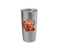 Red Panda Drinking a Cup of Tea - Tea Drinker Stainless Steel Insulated Tumbler