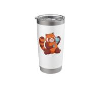 Red Panda Drinking a Cup of Tea - Tea Drinker Stainless Steel Insulated Tumbler