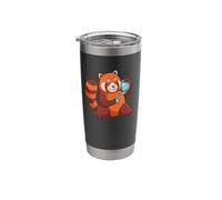 Red Panda Drinking a Cup of Tea - Tea Drinker Stainless Steel Insulated Tumbler
