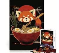 Red Panda Enjoying Ramen Bowl Jigsaw Puzzles 1000 Pieces for Teenagers Raise Memory Easy Leisure Clean Edge Xmas Surprise (50x75cm)