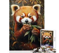 Red Panda Feast- for Adults 1000 Piece Jigsaw Puzzle Birthday Gifts Stress Reliever DIY Toys Suitable for People Aged 14 And Above size 50x75cm