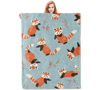 Red Panda Flannel Blanket Lightweight Throw Blanket Soft Blankets For Adults All Season Bed 125x150cm