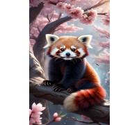Red Panda Flowers 2000 Piece Jigsaw Puzzles for Adults, Challenging and Brainteasing, Difficult Puzzles, Puzzle 2000 Pieces