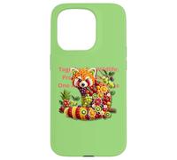 Red Panda Fruit Art - Protecting Nature One Act at a Time Case for iPhone 15 Pro