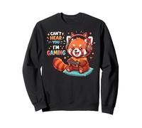 Red Panda Gaming Can't Hear You I'm Gaming Red Panda Sweatshirt