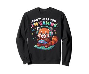 Red Panda Gaming Can't Hear You I'm Gaming Red Panda Sweatshirt