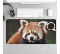 Red Panda Gaming Mouse Pad 12x24 Inch Desk Pad Protector Waterproof Non-Slip Rubber Base Keyboard Mat Extra Large Desktop Mat for Office Home Computer Laptop Table Accessory