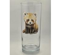 Red Panda Glass Tumbler. Drinking Glass. Red Panda Gift