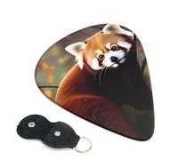 Red Panda Guitar Picks 6-Pack - Pick Set (0.46mm / 0.71mm / 0.96mm) Suitable For Guitar And Ukulele Playing