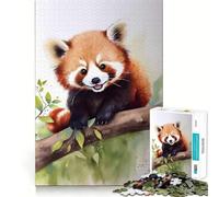 Red Panda Hard Jigsaw Puzzle for Adults 1000 Pieces Pure Logic Toy Home Activity Clean Cut Lovely Gift (38x26cm)