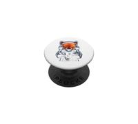 Red Panda Headphones Motif Design PopSockets Adhesive PopGrip