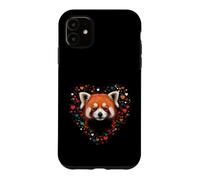 Red Panda Hearts Animal Lover Case for iPhone 11