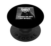 Red Panda I Almost Gave A Fuck Funny Meme Quote PopSockets Adhesive PopGrip