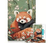 Red Panda in Bamboo Forest Jigsaw Puzzles for Teenagers 1000 Pieces Recall Boost Gentle Relax Smooth Cut Stylish Gift (50x75cm)