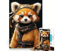 Red Panda in Kimono Animal 1000 Pieces Jigsaws Adults Puzzles Brain Workout Toy Soft Relax Image Assembly Lovely Present (38x52cm)