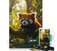 Red Panda in The Forest 1000 Piece Jigsaws for Adults Puzzle Strengthen Recall Stress Relief Quality Edge Bday Surprise (38x52cm)