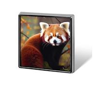 Red Panda Island Of Cuba Lapel Pin for Men Women Square Fashion Brooch Pin - Cute Enamel Badges, Aluminum Alloy Metal Pinback for Hats, Shirts, Bags, Jackets & Accessories