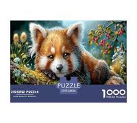 Red Panda Jigsaw Puzzles Puzzle for Adults Kids. 1000 Piece Autumn Forest Great Gifts Challenge Toy Home Decoration for Gifts 38x26cm/1000pcs
