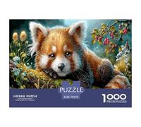 Red Panda Jigsaw Puzzles Puzzles for Adults Kids. 1000 Pieces Autumn Forest Great Gifts Challenge Toy Home Decoration for Adults& Kids Age 14 Years Up 70x50cm/1000pcs