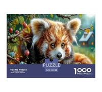 Red Panda Jigsaw Puzzles Puzzles for Adults Kids. 1000 Pieces Berries Great Gifts Challenge Toy Home Decoration for Gifts 52x38cm/1000pcs