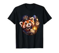 Red Panda Lantern Keeper Night Train Station Close Portrait T-Shirt