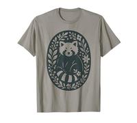 Red Panda Linocut | Forest Animal Art | Folk Nature T-Shirt