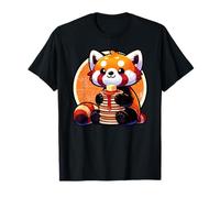 Red Panda Loves Pancakes Short Stack Lover T-Shirt