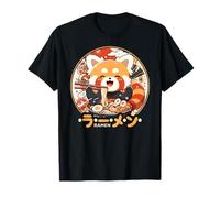 Red Panda Loving Ramen Kawaii Neko Red Panda Ramen T-Shirt